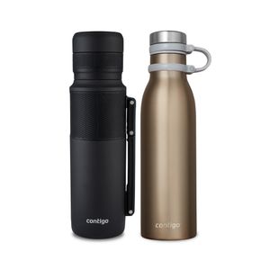 Kit Botella Termal Contigo Matterhorn Chardonay 591 ml y Termo Contigo Black 1200ml
