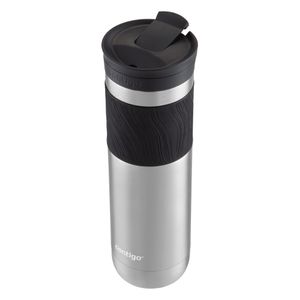 Mug Contigo® Byron 2.0 de acero inoxidable 710 ml, gris, con tapa SNAPSEAL™, y  agarre texturizado