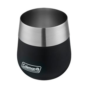 Coleman Claret Vaso de Vino, de Acero Inoxidable, con Aislamiento al Vacío, Vaso para Exteriores, 384 ml, Negro