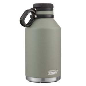 Coleman Growler, de Acero Inoxidable, Diseño con Doble Pared, Tapa con Correa, Verde, 1900 ml