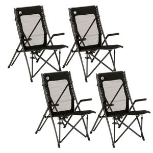 Kit de 4 Sillas de Camping Coleman ComfortSmart, con Respaldo y Asiento Elasticado, para un Mejor Descanso.