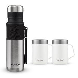 Kit Termo Contigo Inox 1182 ml y 2 Tazones Termicos Streeterville Inox Salt 414 ml