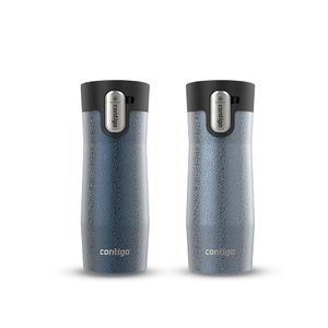 Kit 2 termal Contigo West Loop 591 ml Crystal Blueberry + Crystal Lakeside